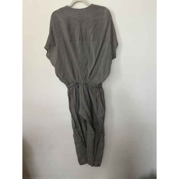 Zero + Maria Cornejo Hex Gingham Jumpsuit in White Pepper/Black 6 - Picture 4 of 9